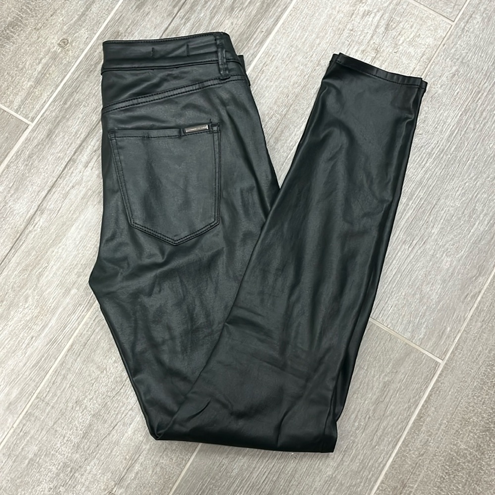 WHBM High-Rise Coated Skinny Jean